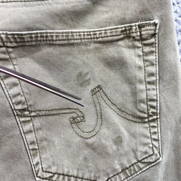 Adriano Goldshmied Pants Green 36x32 Jeans The Graduate Tailored Leg Casual Mens - Picture 16 of 16